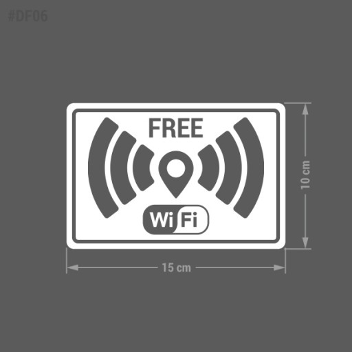 Wi-Fi zdarma - nálepka 10x15 - bar, reštaurácia