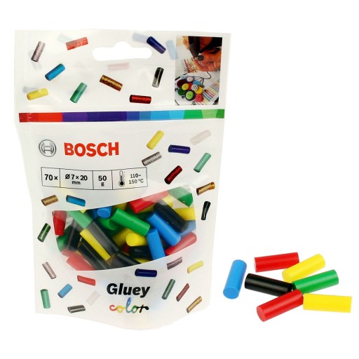 BOSCH GLUEY farebné lepiace tyčinky 70 kusov