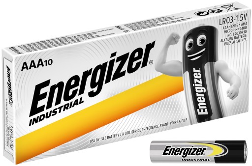 10x výkonná batéria ENERGIZER Industrial LR03 AAA R3 EN92 1,5V