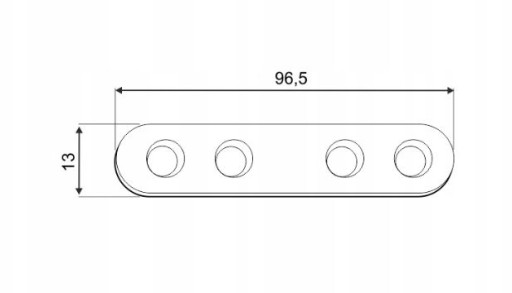 SPOJKA NA MONTÁŽ NÁBYTKU 97x13x2mm FLW100 4 kusy
