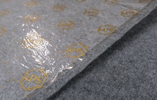 Samolepiaca kobercová sivá podšívka 2mm látkový materiál na strop