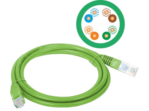 2m LAN počítačový internetový kábel kat.5e UTP