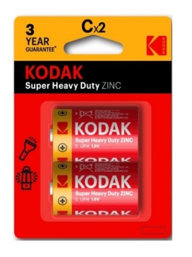 2x Batéria KODAK 1,5 V C R14 R14P LR14 4014 MN1400