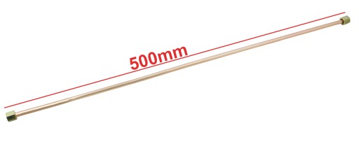 Trubka kompresora s dvomi skrutkovými spojmi, dĺžka 50 cm, priemer závitu 9 mm