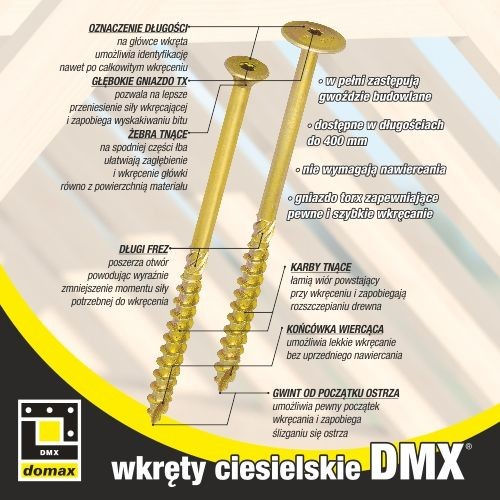 TESÁRSKE SKRUTY DO DREVA 4x70 TORX 200 ks