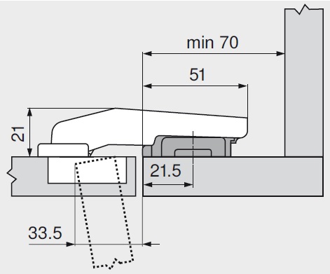 BLUM 79T9550 paralelný záves + vedenie