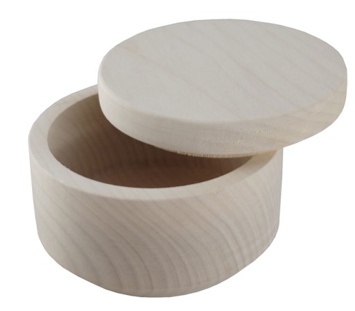 Drevená krabička, oválna nádoba 10 cm
