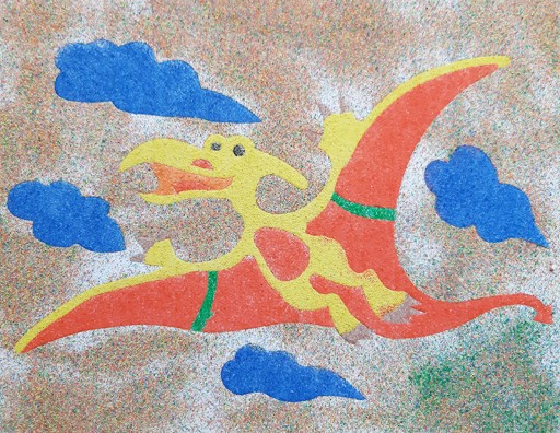 SAND OBRÁZKOV SADA 3 OBRÁZKOV DINOSAURY NIKO