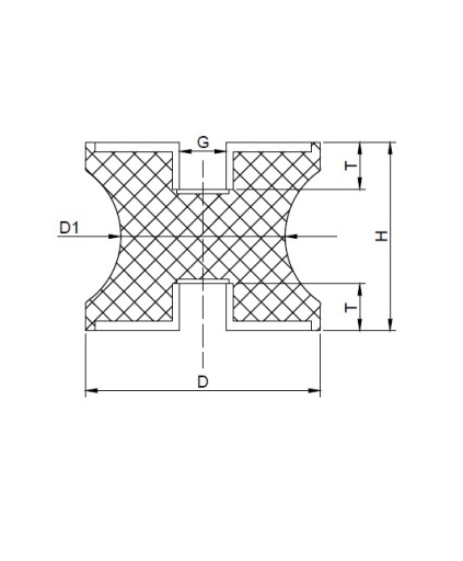 Vibroizolátor gumový vankúš CT30x20