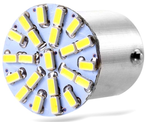 BA15S 22 LED diód SMD P21W, studené 12V