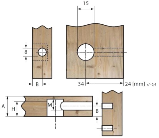 EXCENTRICKÝ KONEKTOR fi 15 EXCENTRIKY 19 mm 50 ks