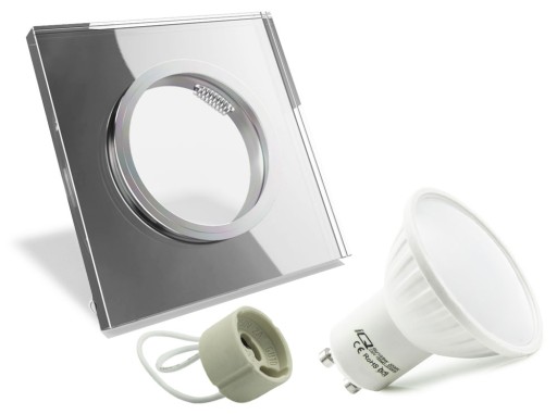 SET SKLENENÉ STROPNÉ SVIETIDLÁ + GU10 5W LED WW