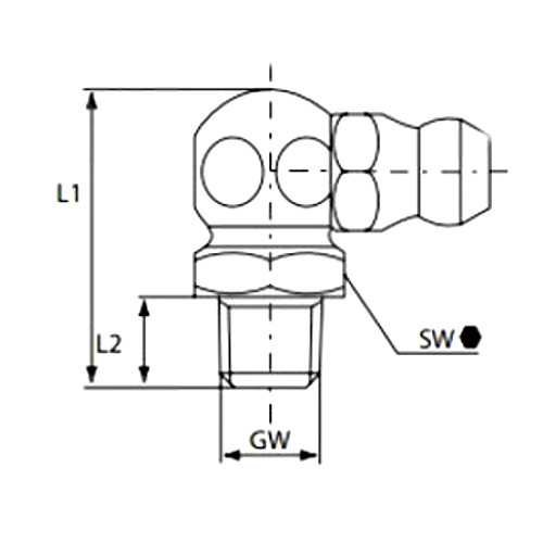 maznica kalamitka M8x1,25 UHOL 90 71412C