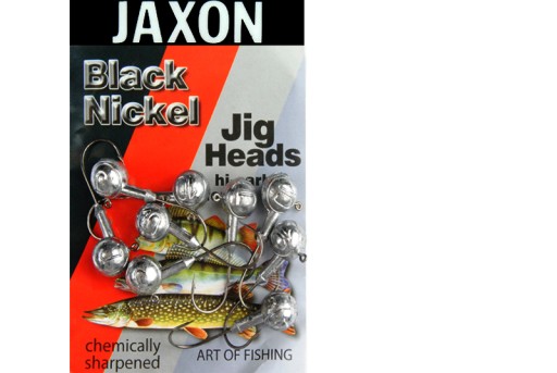 10x JAXON BLACK NICKEL hlavička jigová 4g háčik 2