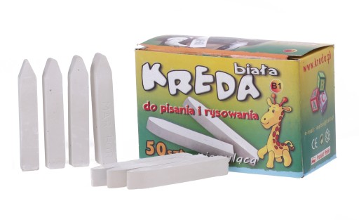 ŠKOLSKÉ KRIEDY, BIELE TABUĽKY, BEZ PRACHU - 50 KS