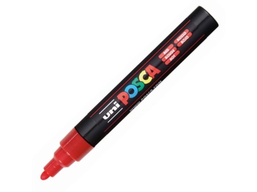 Posca červený pigmentový fix. PC-5M UNI