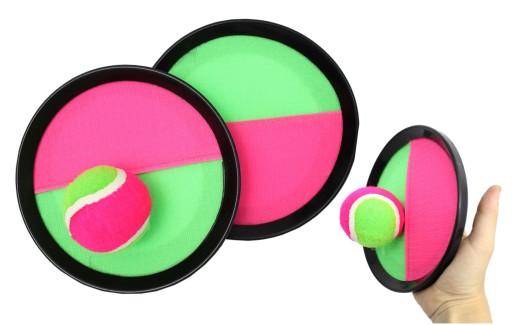 CHYŤOVAŤ LOPIČKU VELCRO HRA HÁDZAŤ CHAŤ PADLE + LOPTIČKA