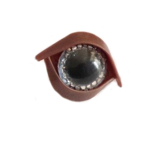 VIEČKA PRE BEZPEČNÉ OČI 12mm HNEDÉ