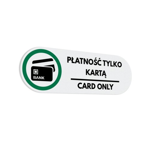 Platba len kartou - nálepka len kartou 5x15