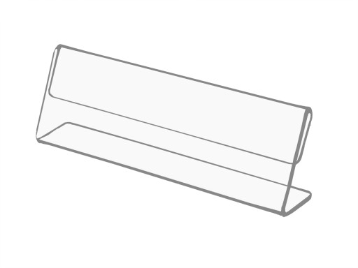 STOJAN typ L pre CENY POPIS CENNÍK 100x30 mm PLEXI