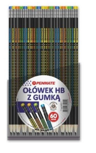 Trojhranná ceruzka HB Penmate s hviezdicovou gumou