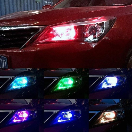 2 W5W LED T10 RGB ŽIAROVKY 16 FAREBNÉ PARKOVACIE DIAĽKOVÉ OVLÁDANIE