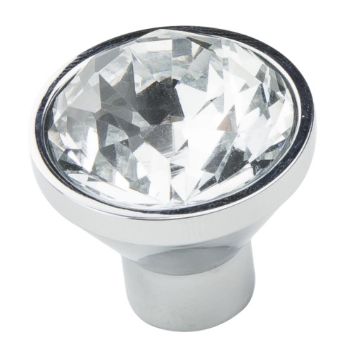 JEDNODUCHÝ nábytkový gombík CRYSTAL KONE CHROME