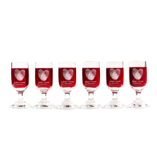 GLASS gravírované poháre na vodku, 20 ml