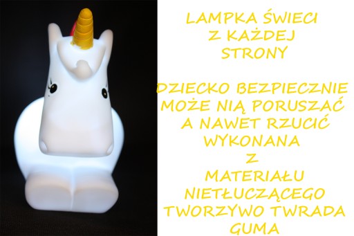 JEDNOROŽEC NOČNÁ LAMPA JEDNOROŽEC 17CM E0752 EMAJ