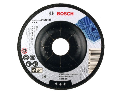 KORUNDOVÝ KOTOUČ BOSCH na brúsenie. oceľ 115/6,0mm