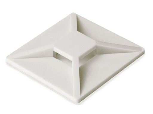 Samolepiaci držiak 20x20mm biele pásiky 100 ks
