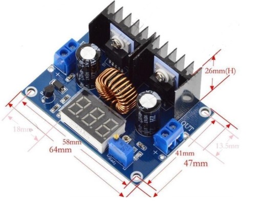 Znižujúci napájací konvertor XL4016 8A 200W