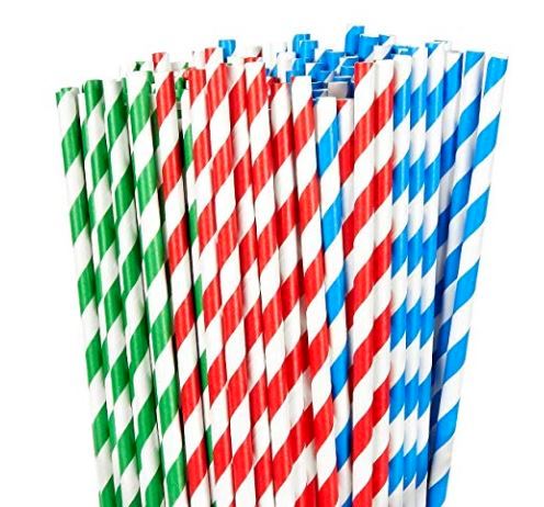 TUBE PAPIER slamky PRUHY ø 8mm výška: 21cm 100 kusov