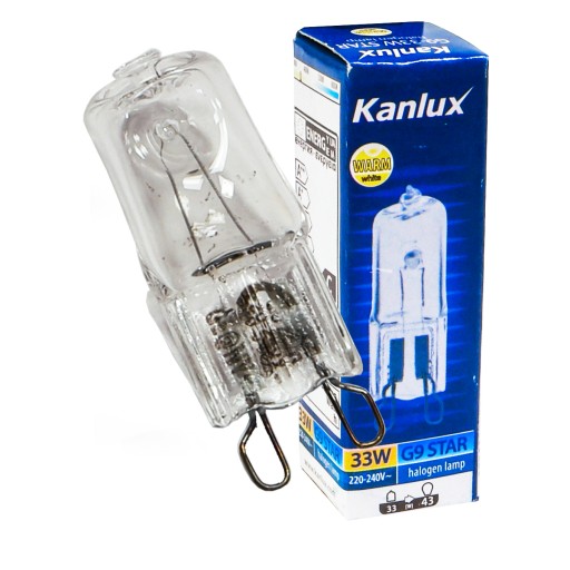 Halogénová žiarovka G9 230V, halogénové vlákno, 33W kanál