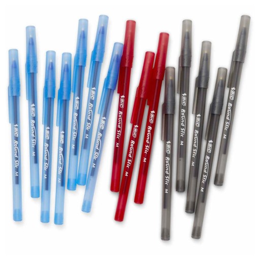 BIC Round Stic Stredné školské kancelárske pero, modré, 1 mm, 1 ks