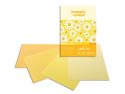 DECO BLOCK ŽLTÝ 170G A4 A'20 5 FARIEB HAPPY FARBA