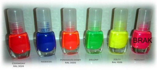 Farba Fluorescenčný lak na modré ruky