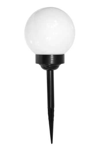 SOLÁRNA LAMPA MLIEČNE BIELA GUĽA 15cm 4 LED! XL
