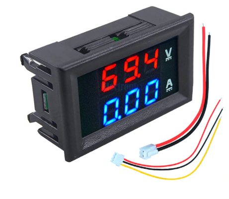 Voltmeter Ampérmeter 0-100V 0-10A DC 0,28