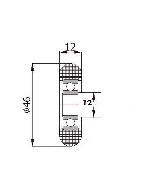 fi 46 ROLEČOV PRE SEKČNÉ BRÁNY 190 MM