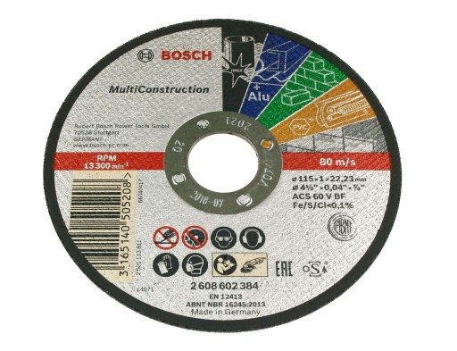BOSCH - jeden DISK NA VŠETKO 115/1,0mm