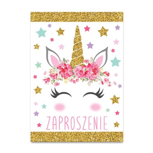 Pozvánky na narodeniny Rainbow Unicorn, 2 ks