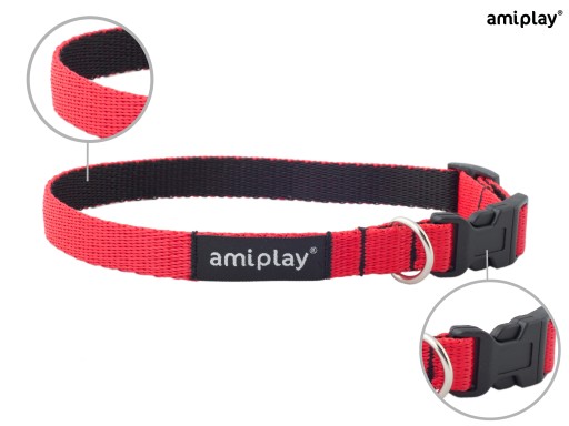 amiplay Twist L nastaviteľný golier červený