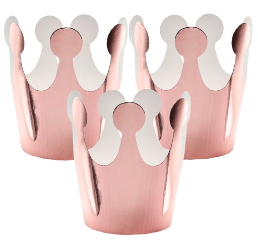 CROWN party rose gold NARODENINY rose gold 6 ks