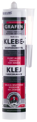 Lepiaci tmel White Hybrid 50 MS Polymer 290ml Universal Graphene.