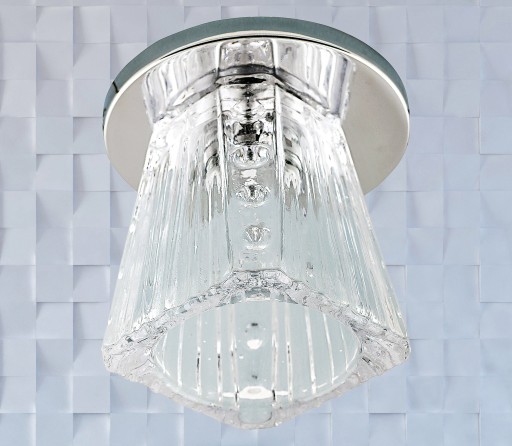 Candellux SK-58 CH/WH G4 pevné stropné svietidlo crystal 20W G4 štvorcový ihlan