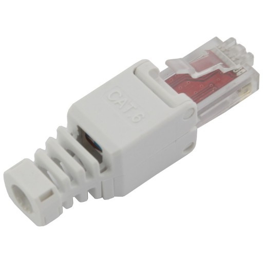 RJ45 kat.6 UTP zástrčka, bez náradia, 8p8c, 2 ks