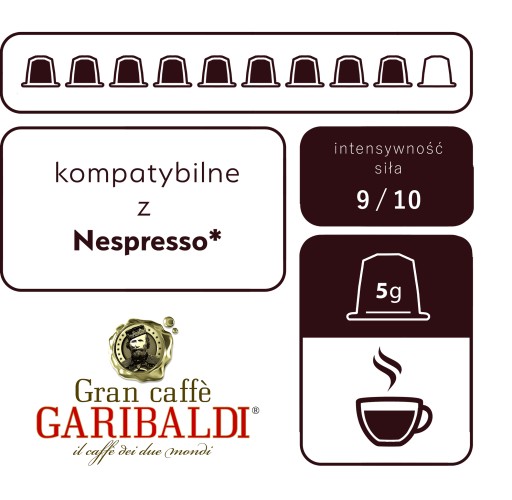 Kapsule Nespresso Gran Cafe Garibaldi Gusto Dolce