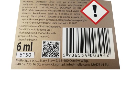 K2 PROLOK W243 Na skrutkové zaistenie, modrá 6ml