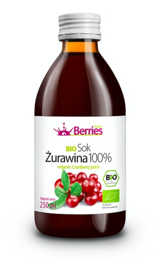 BIO brusnicový džús 100% brusnicový džús 250 ml